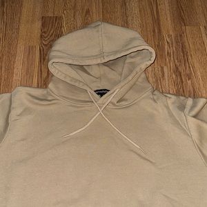 PRETTYLITTLETHING Sand Oversized Fit Sweat Hoodie